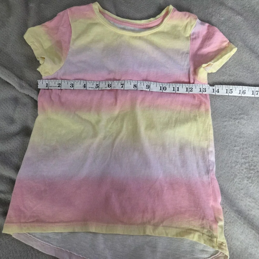 Old Navy Shirt Girls 8 Multicolor Rainbow Stripe Softest Tee Cotton Tagless